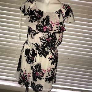 Graphic floral dress